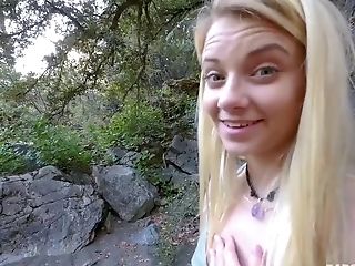 Riley Starlet Is Sucking Her Step- Dad's Dick In The Forest And Getting Fucked By The Sea